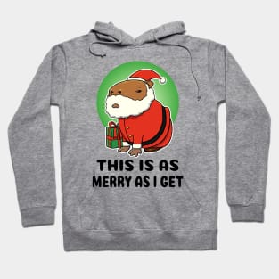 This is as merry as I get Capybara Santa Hoodie